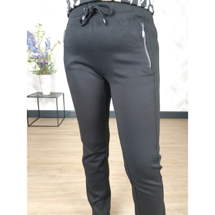 S Broek ritsen strik - Zwart