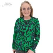 S Shirt print - Groen zwart