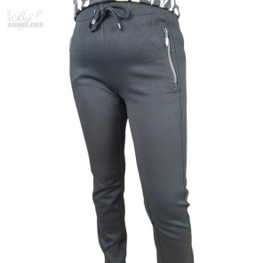S Broek ritsen strik - Zwart