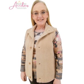 Barbara Lebek bodywarmer harig Beige