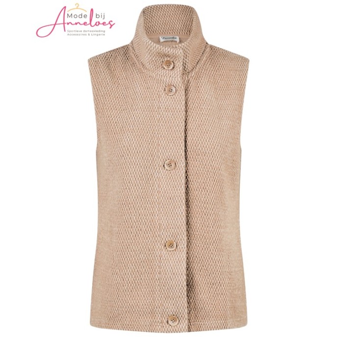 Barbara Lebek bodywarmer harig Beige