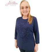 Barbara Lebek shirt glitter Marine