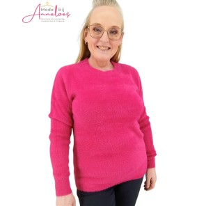 Barbara Lebek trui harig Fuchsia