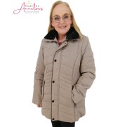 Barbara Lebek winterjas 30710052 Taupe