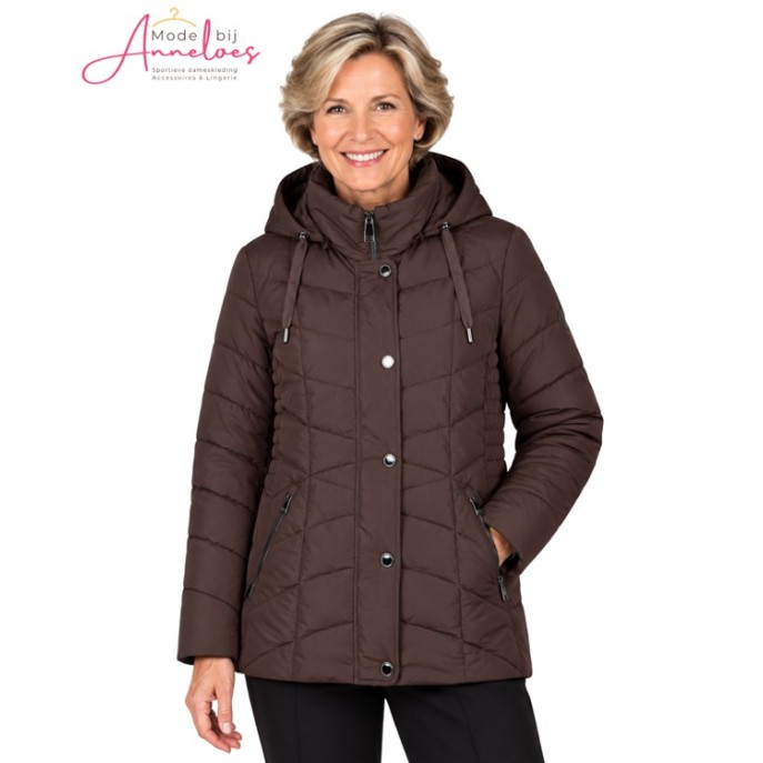 Barbara Lebek Winterjas 10250062 Donker Bruin Barbara Lebek Winterjas 10250062 Donker Bruin