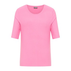 Shirt basis streep uni - Roze