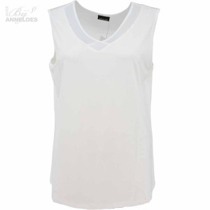 W Top vhals voile - Ecru
