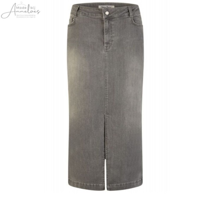 W Barbara Lebek jeans rok - Grijs