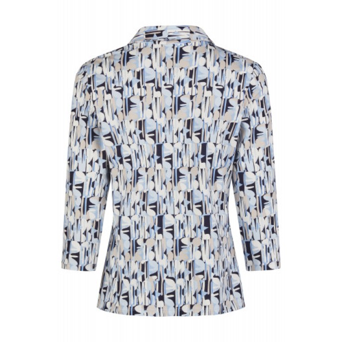 Z Barbara Lebek shirt blouse Blue print