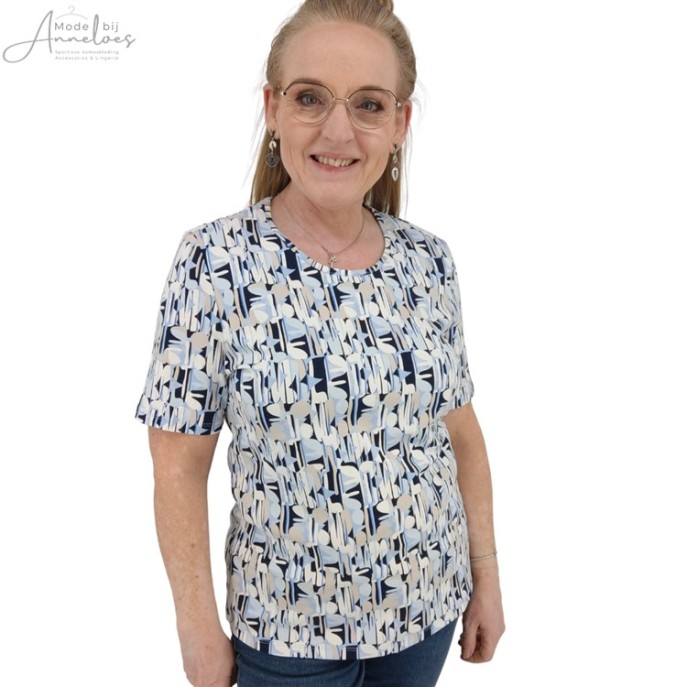 Z Barbara Lebek shirt bleu print