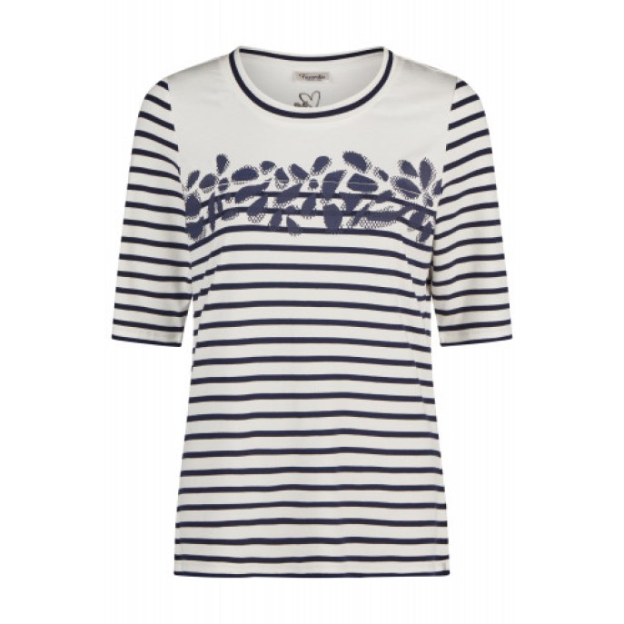Z Barbara Lebek shirt streep Marine wit