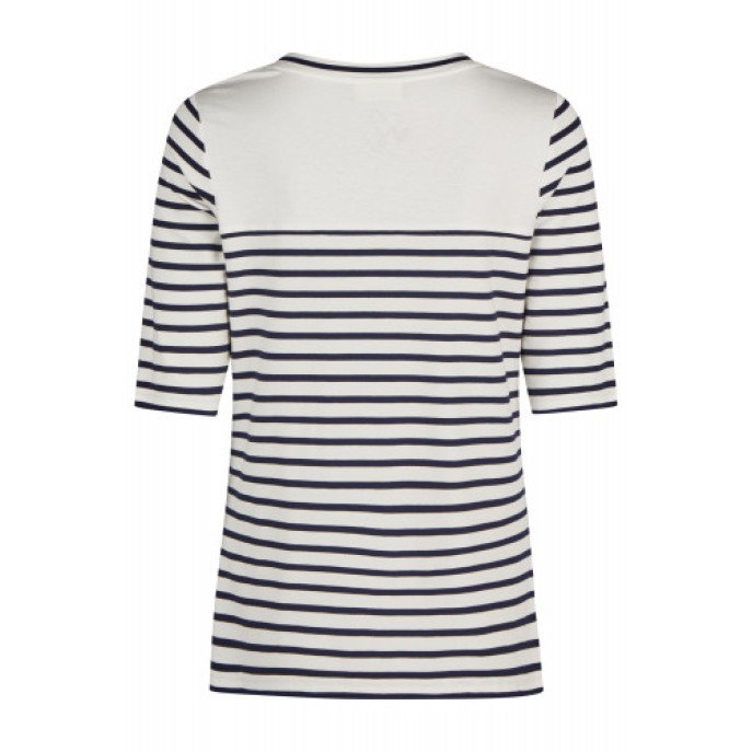 Z Barbara Lebek shirt streep Marine wit