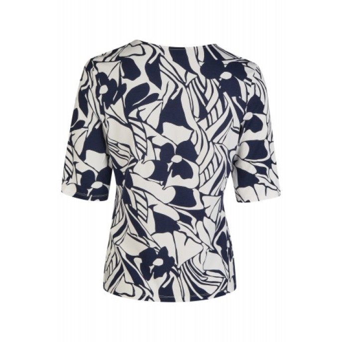Z Barbara Lebek shirt vhals Marine wit