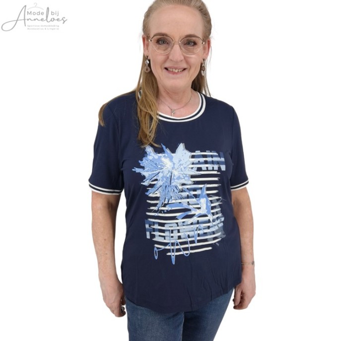 Z Barbara Lebek shirt opdruk Marine