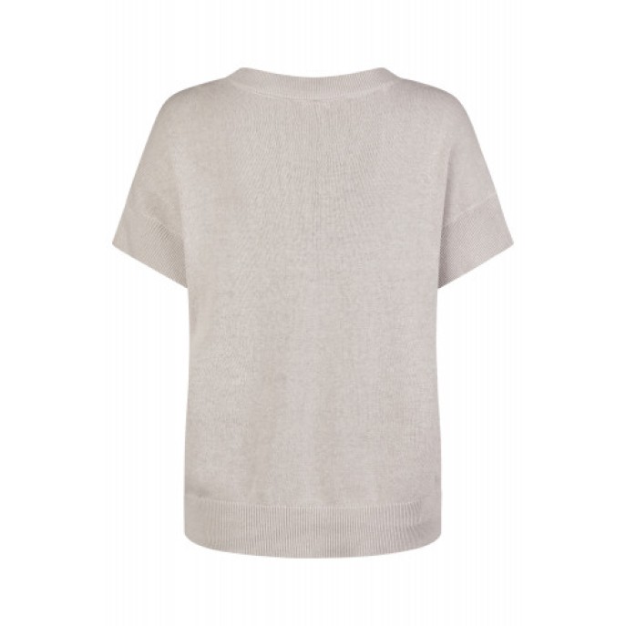 Z Barbara Lebek Pullover korte mouw Kiezel