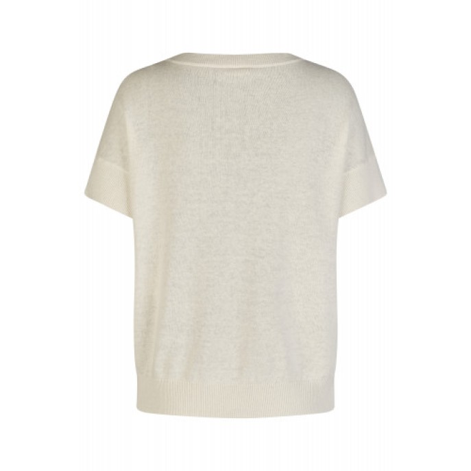 Barbara Lebek Pullover korte mouw Ecru