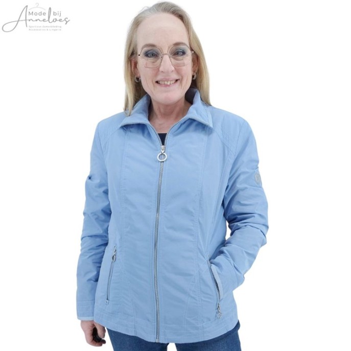 Barbara Lebek zomerjas streepjes licht blauw