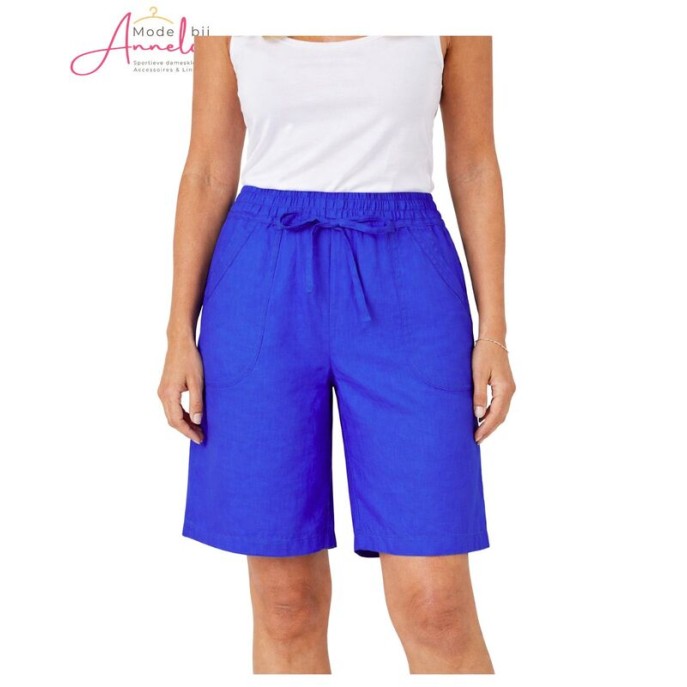 Barbara Lebek bermuda linnen 5778 kobalt