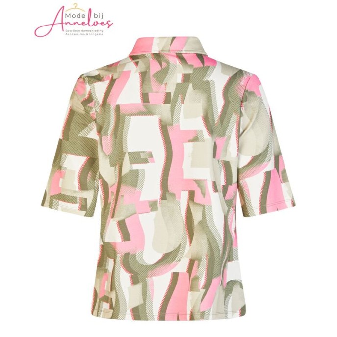 Barbara Lebek polo shirt 6203 Army roze Barbara Lebek polo shirt 6203 Army roze