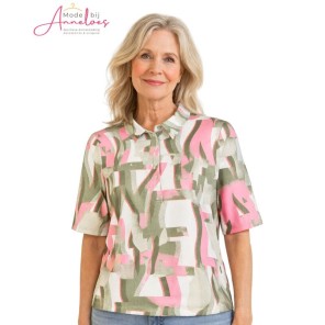 Barbara Lebek polo shirt 6203 Army roze