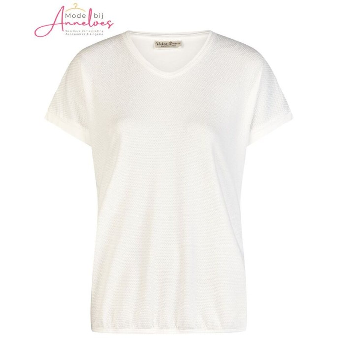 Barbara Lebek shirt 6210 vhals relief ecru Barbara Lebek shirt 6210 vhals relief ecru