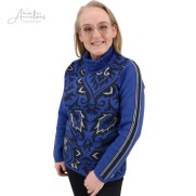 S Pullover dessin - Kobalt zwart ecru