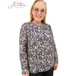 Leona per Donna truitje 3706 Kobalt print