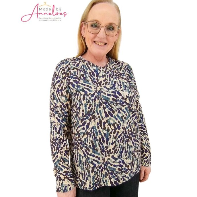 Leona per Donna truitje 3706 Kobalt print