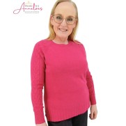 Leona per Donna Pullover uni Cyclaam