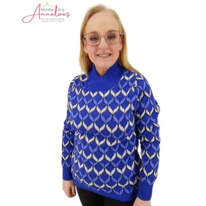 Leona per Donna Pullover Diana Kobalt dessin