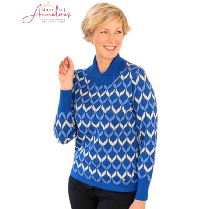 Leona per Donna Pullover Diana Kobalt dessin