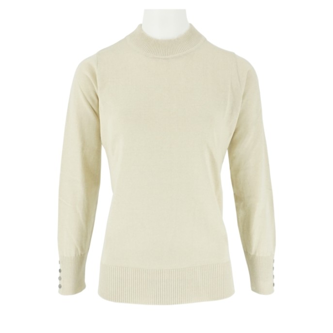 Leona Pullover Noa turtle uni Beige