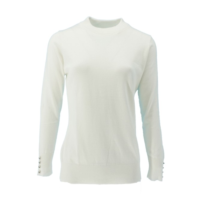 Leona Pullover Noa turtle uni Ecru