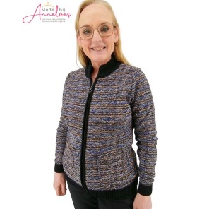 Leona Vest dessin rits Hazel blauw