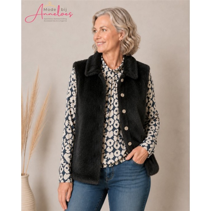 Leona per Donna blouson shirt 2017 Blauw Leona per Donna blouson shirt 2017 Blauw