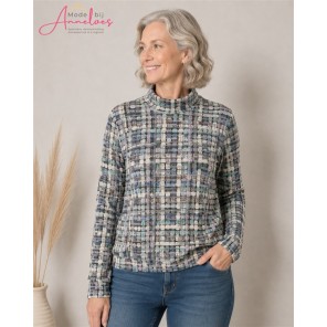 Leona per Donna sweater 2021 blokjes Multicolor