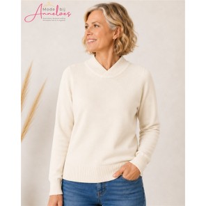 Leona per Donna Pullover Uni Olivia Ivoor