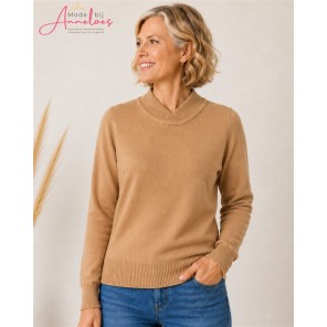 Leona per Donna Pullover Uni Olivia Hazel