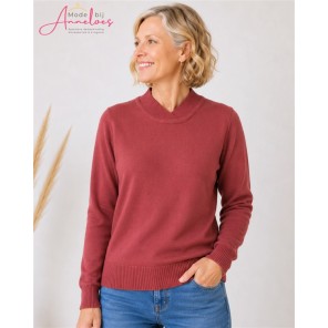 Leona per Donna Pullover Uni Olivia Brique