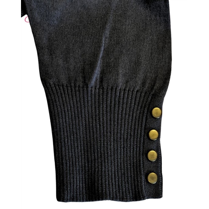 Leona per Donna Pullover Uni Olivia Zwart