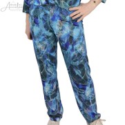 S Leona per Donna Broek lang Marine print
