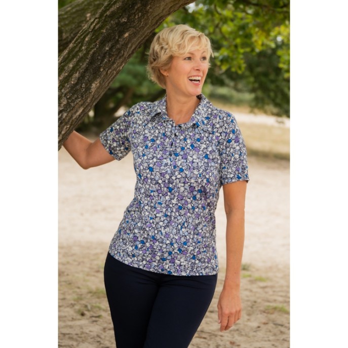 Leona Polo shirt KM Dahlia print
