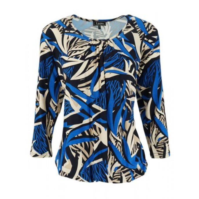W Leona Blouson RH 3/4 mouw Cloud print