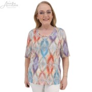 S Leona Shirt RH KM Dahlia print