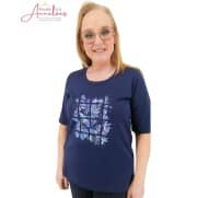 Z Leona T-shirt RH Marine opdruk Z Leona T-shirt RH Marine opdruk