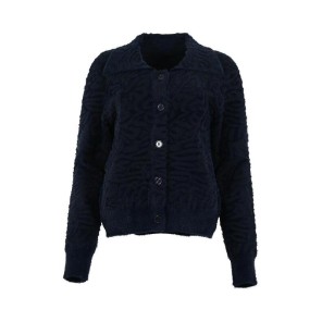 Maicazz Vest Kristy relief kraag Zwart
