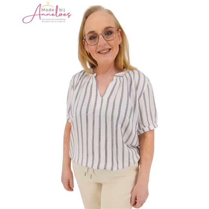 Maicazz Blouse Salou - silver strip