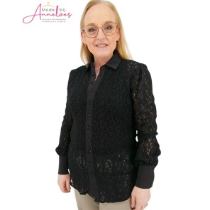 Mi Piace Blouse kant Zwart