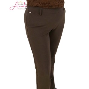 Mi Piace Broek flair bonded travel Espresso