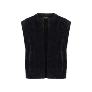 Mi Piace Vest Hairy mouwloos Zwart